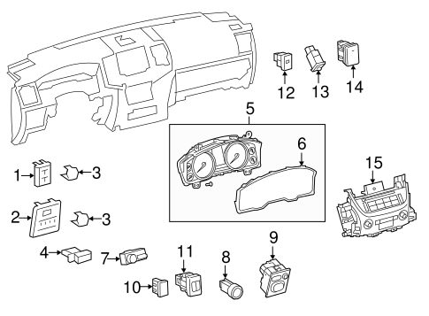 BODY/CLUSTER & SWITCHES for 2016 Toyota Land Cruiser #1