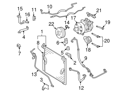 HVAC/CONDENSER, COMPRESSOR & LINES for 2005 Toyota 4Runner #1