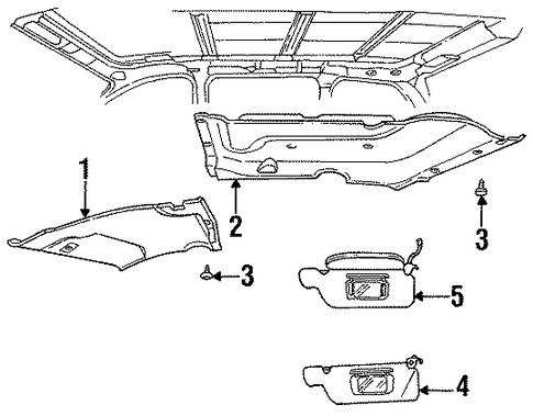 Windstar INTERIOR TRIM - ROOF