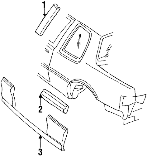 Achieva EXTERIOR TRIM - QUARTER PANEL 2