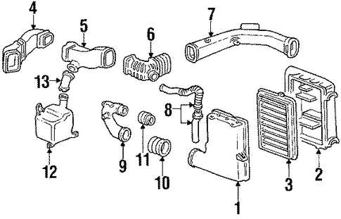 1987 Honda ACCORD SEDAN LXI Element Assembly, Air Cleaner - (17220PH3305) 1987 Honda ACCORD SEDAN LXI Element Assembly, Air Cleaner - (17220PH3305)