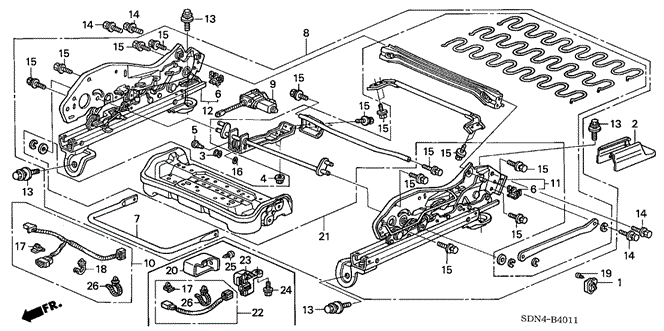 Interior/Bumper/Front Seat Components (L.) (Power Height) for 2006 Honda ACCORD COUPE #1