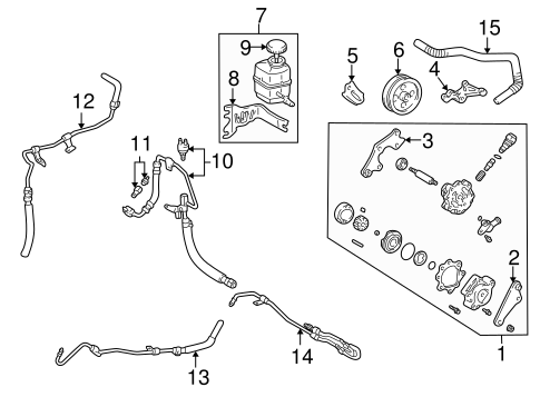 STEERING/PUMP & HOSES for 2000 Toyota Camry #1