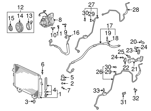 HVAC/CONDENSER, COMPRESSOR & LINES for 2004 Toyota RAV4 #2