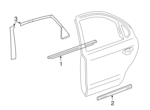 Body/Exterior Trim - Rear Door for 2007 Ford Five Hundred #1