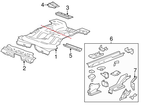 Rear Floor & Rails for 2011 Buick LaCrosse #0
