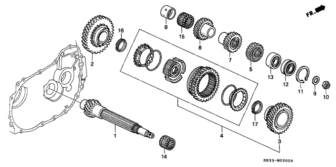 Transmission - Manual/MT Countershaft for 1992 Honda CIVIC HATCHBACK #1
