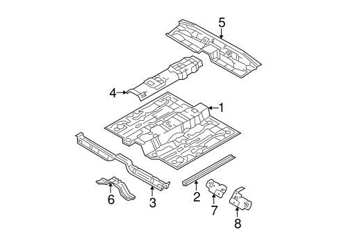 Floor & Rails for 2007 Kia Spectra #0