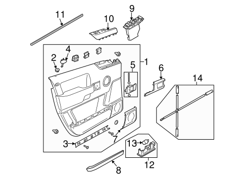 Range Rover INTERIOR TRIM - FRONT DOOR