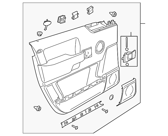 VBA000040 Деталь DOOR TRIM PANEL, RIGHT