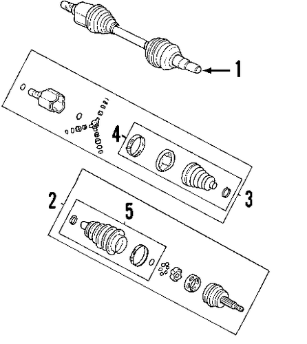 Vue AXLE SHAFTS & JOINTS