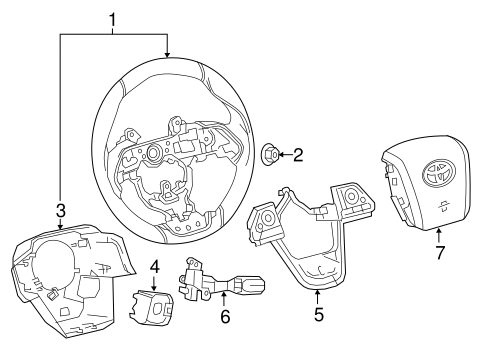 STEERING/STEERING WHEEL & TRIM for 2016 Toyota Prius #1