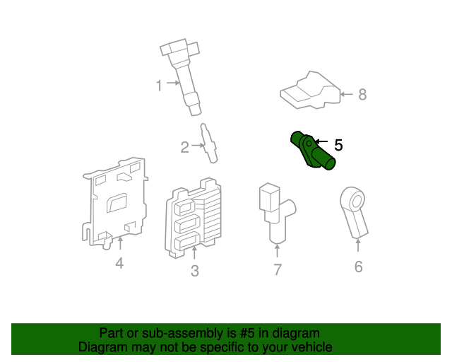 Crankshaft Position Sensor for 2009 GMC Acadia12613030 Genuine