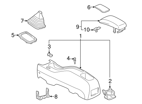 BODY/CONSOLE for 2002 Toyota Corolla #1