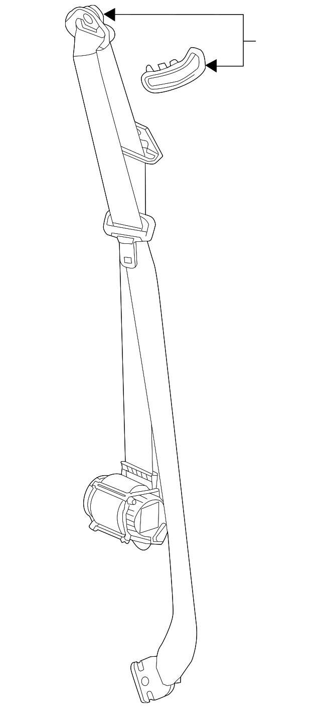 19300844 BELT & RETRACTOR, RIGHT
