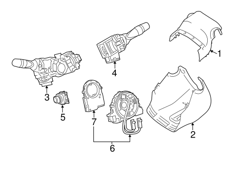 Shroud, Switches & Levers for 2016 Lexus ES350 #0