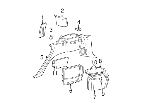 Grand Cherokee INTERIOR TRIM - QUARTER PANELS