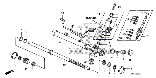 CHASSIS/P.S. GEAR BOX COMPONENTS (HPS) for 2010 Honda CIVIC SEDAN #1
