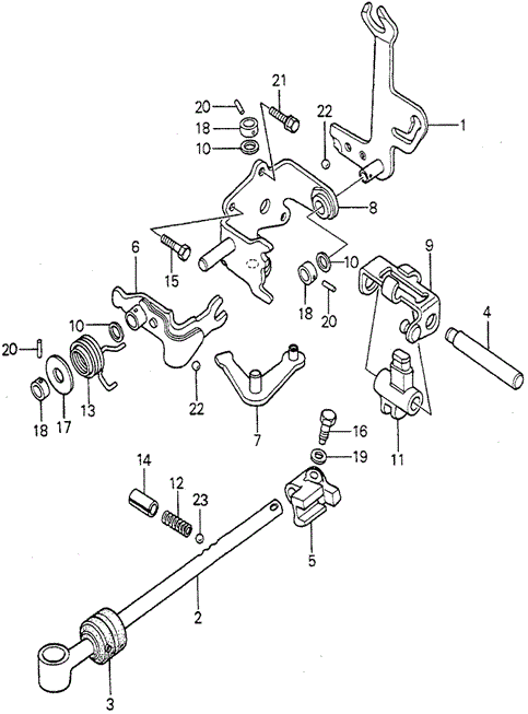 TRANSMISSION - MANUAL/MT SHIFT ARM (1) for 1980 Honda ACCORD HATCHBACK #1