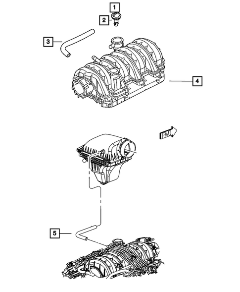 Crankcase Ventilation for 2011 Dodge Challenger #1