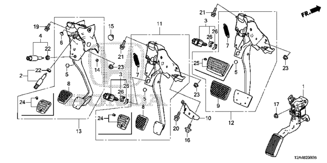 CHASSIS/PEDAL for 2013 Honda ACCORD SEDAN #1