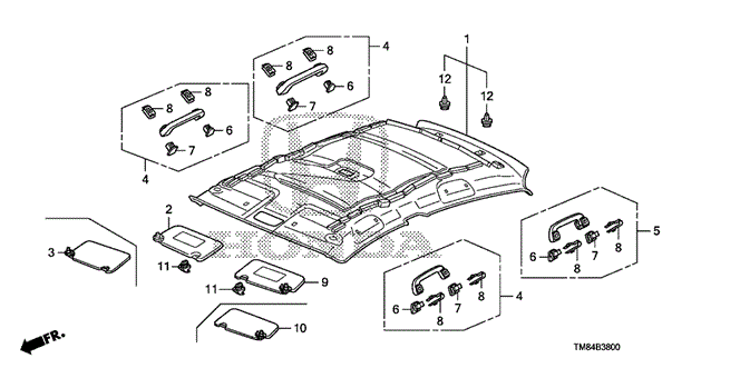 INTERIOR / BUMPER/ROOF LINING for 2012 Honda INSIGHT #1