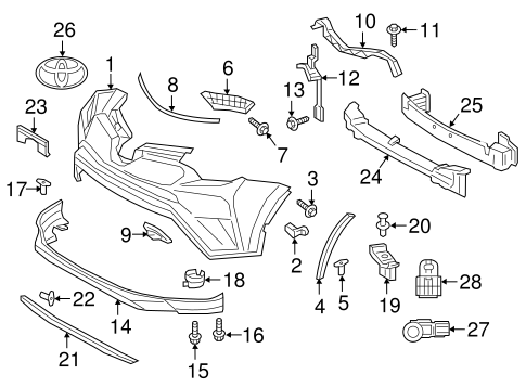 BODY/BUMPER & COMPONENTS - FRONT for 2016 Toyota RAV4 #1