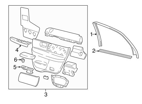 Sable INTERIOR TRIM - REAR DOOR