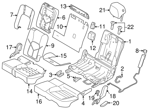 Cayenne REAR SEAT COMPONENTS 3