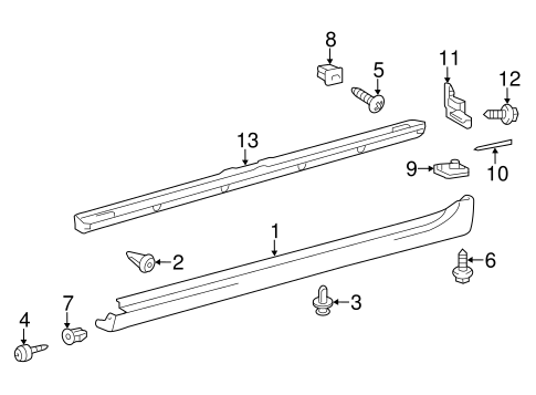 BODY/EXTERIOR TRIM - PILLARS for 2013 Toyota Avalon #1