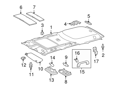 BODY/INTERIOR TRIM - ROOF for 2010 Toyota 4Runner #2