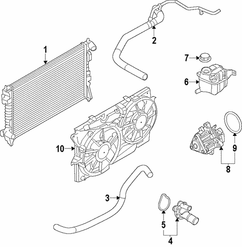 Cooling System/Water Pump for 2013 Ford Taurus #1