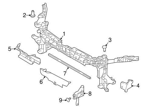 Radiator Support for 2018 Infiniti QX30 #0