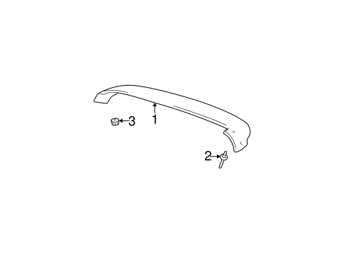 BODY/REAR SPOILER for 2005 Toyota Highlander #1