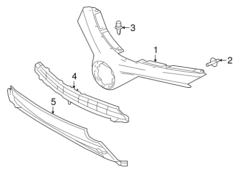 BODY/GRILLE & COMPONENTS for 2016 Toyota RAV4 #1