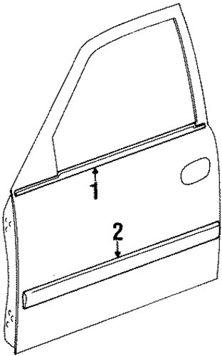 Prizm EXTERIOR TRIM - FRONT DOOR