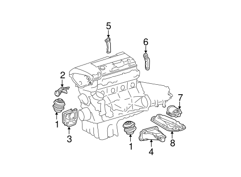 Engine & Trans Mounting for 2001 Mercedes-Benz C 240 #0