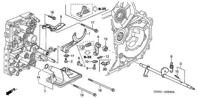 TRANSMISSION - AUTOMATIC/AT SHIFT FORK (L4) for 2006 Honda ACCORD COUPE #1