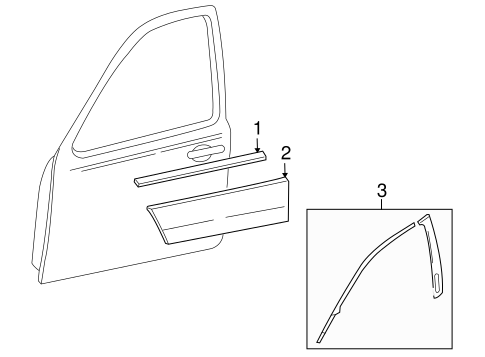 Taurus X EXTERIOR TRIM - FRONT DOOR