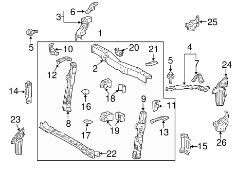 BODY/RADIATOR SUPPORT for 2015 Toyota Prius Plug-In #1