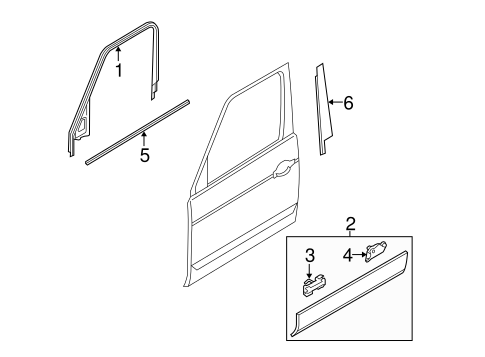 Range Rover EXTERIOR TRIM - FRONT DOOR