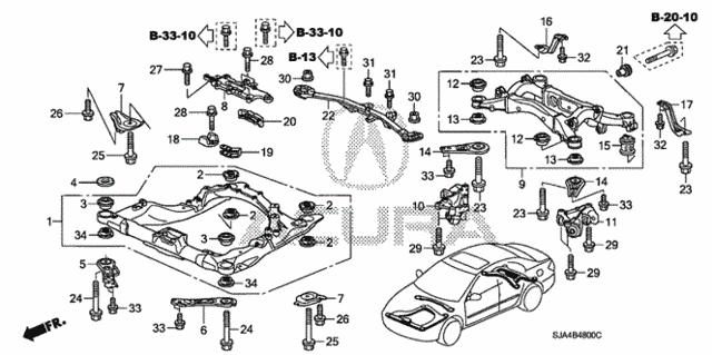 Front Sub Frame for 2006 Acura RL #0