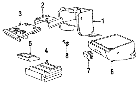 Front Console for 1993 Chrysler Town & Country #0