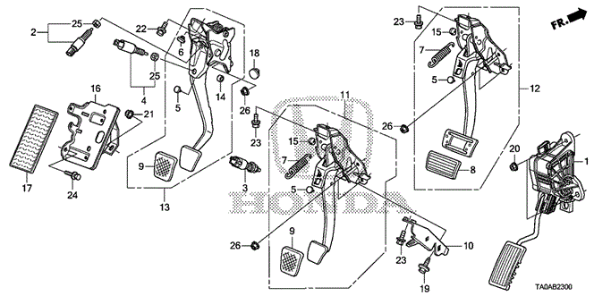 Chassis/Pedal for 2012 Honda ACCORD SEDAN #1