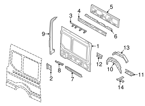 Body/Inner Structure for 2015 Ford Transit-350 HD #7
