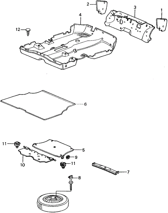 Interior/Bumper/Floor Mat - Insulator for 1982 Honda CIVIC SEDAN #1