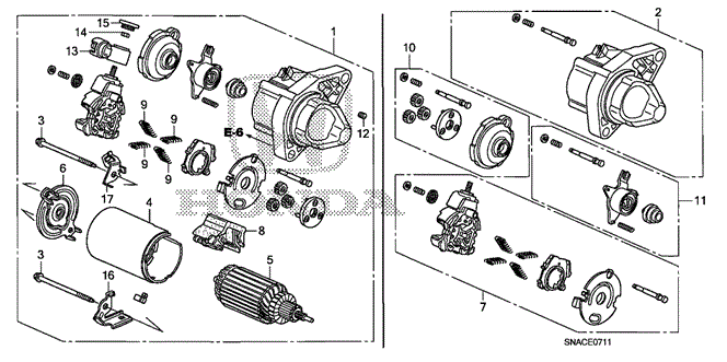 ENGINE/STARTER MOTOR (MITSUBA) (1.8L) for 2011 Honda CIVIC SEDAN #1