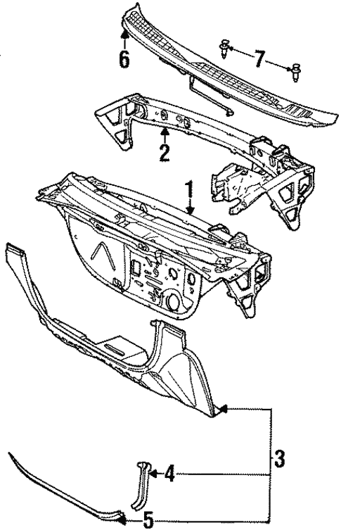 Cowl for 1996 Saturn SL #0