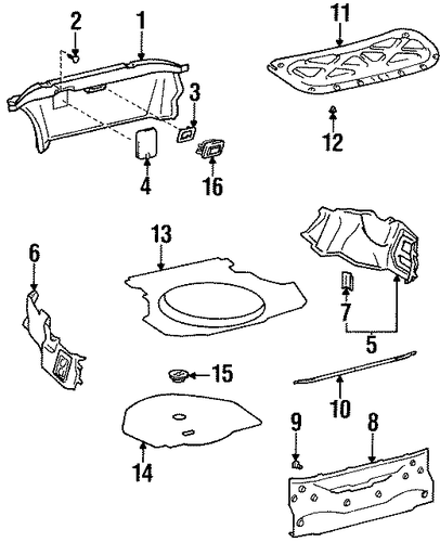 BODY/INTERIOR TRIM - REAR BODY for 1997 Toyota Celica #2