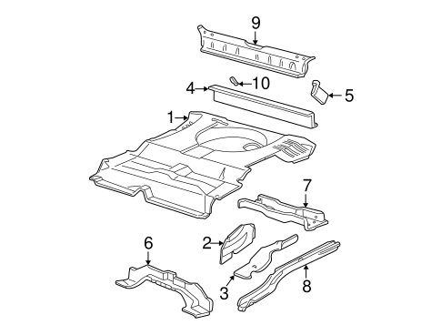 Sable REAR FLOOR & RAILS